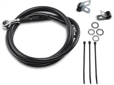 Drag Specialties Extended Stainless Steel Front Brake Line Kit 50in. Black 17...