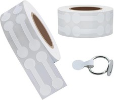 1000PCS Stickers for Small Business Jewelry Tags - Self Adhesive White Blank Jew