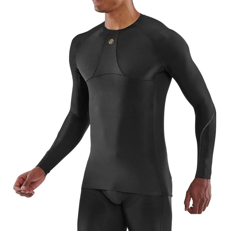 DEAL | Skins Series-5 Mens Compression Long Sleeve Top (Black) - Image 3 of 4