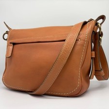 Tsuchiya Kaban Prota Leather Shoulder Bag Light Brown Mens Japan AA C D