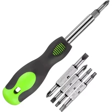 8 in 1 Multi-Purpose Screwdriver Set 7.7 In. Shank 8 Bit High-Strength Steel Erg