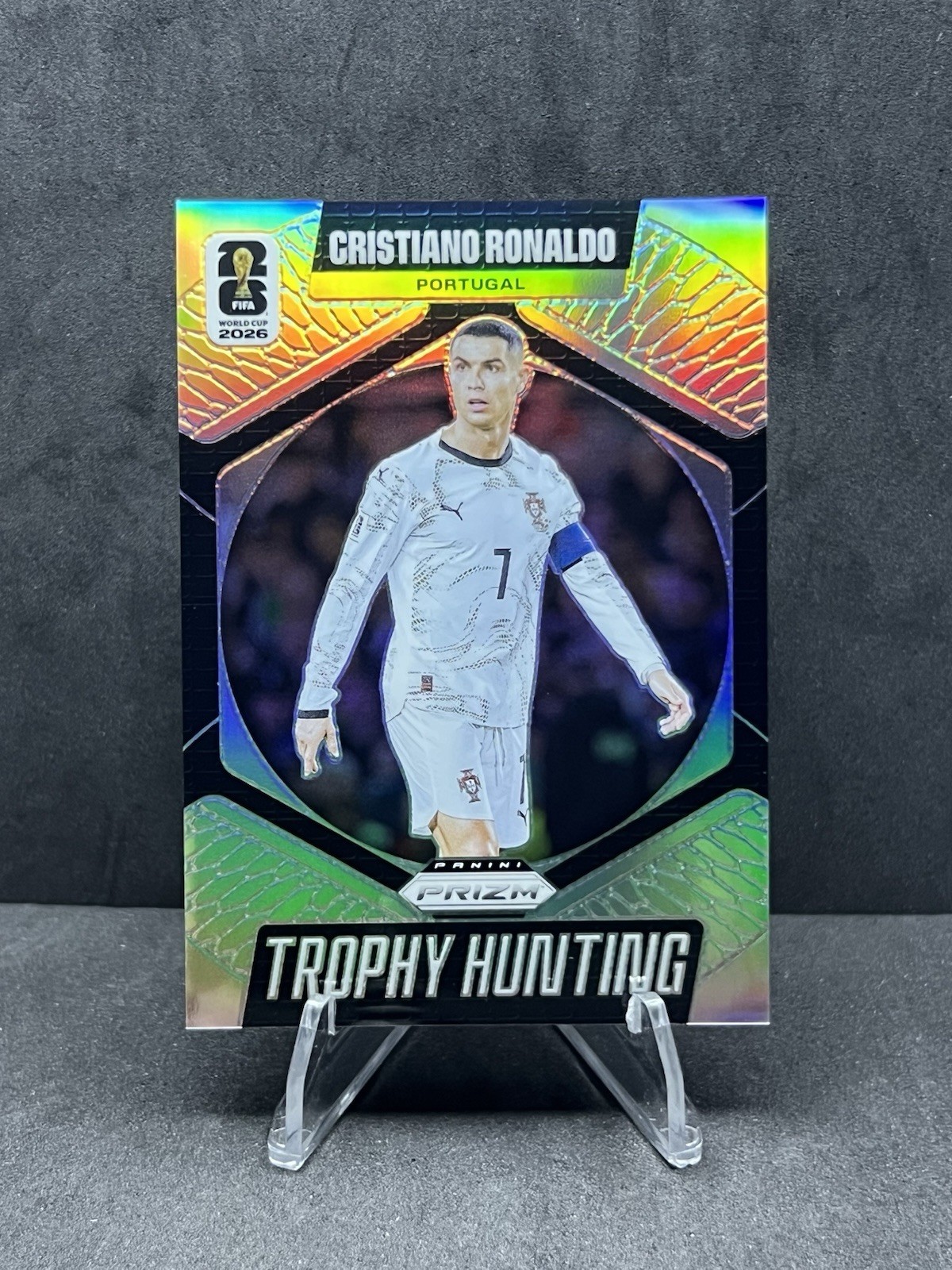 2026 Panini Prizm FIFA World Cup Cristiano Ronaldo Trophy Hunting Silver