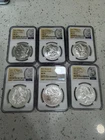 2021 Morgan & Peace Silver Dollar 6-Coin Set - NGC MS70 - FIRST DAY OF ISSUE!