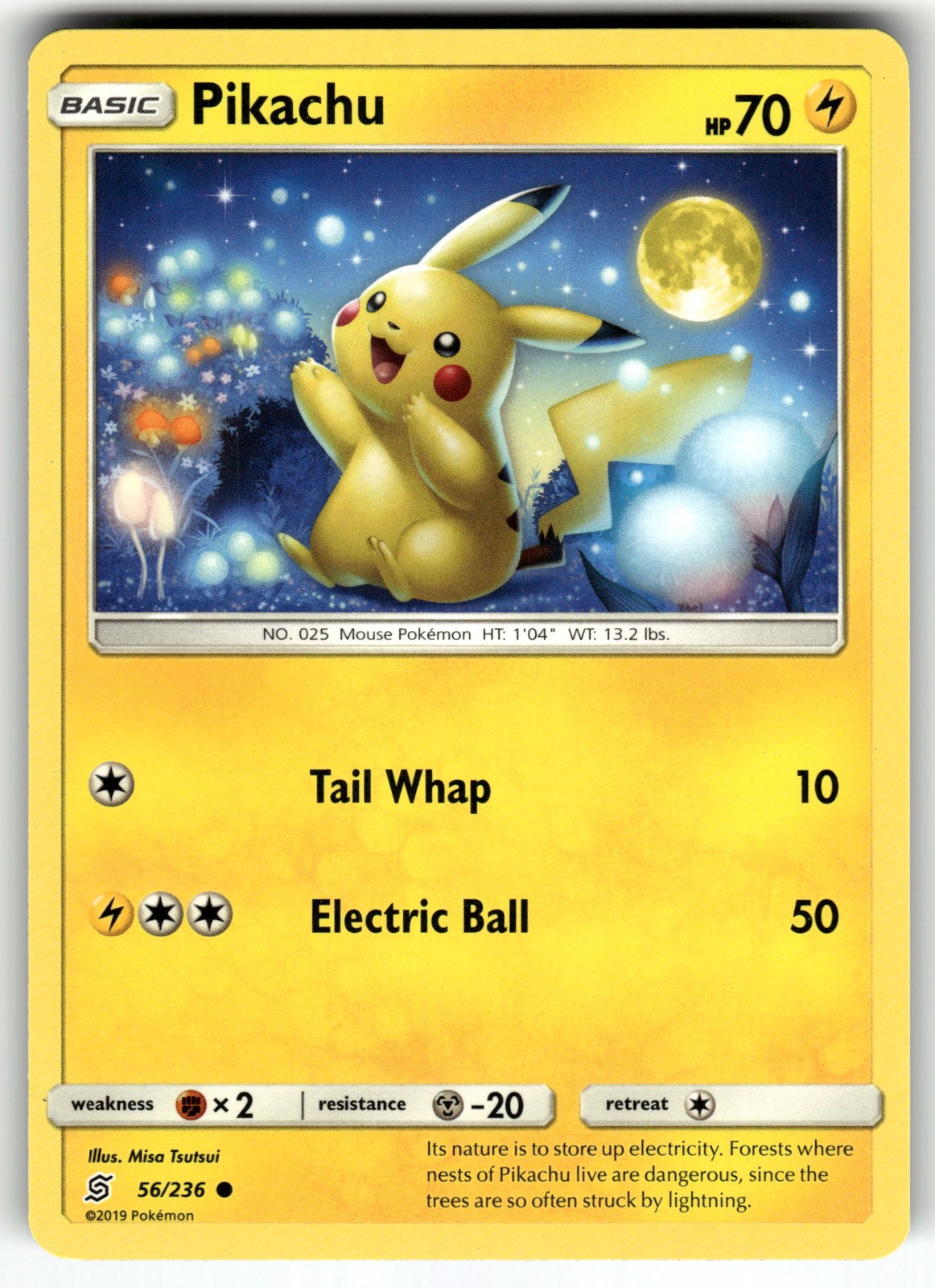 Pikachu (56) 56/236 SM - Unified Minds NM Pokemon Card TCG