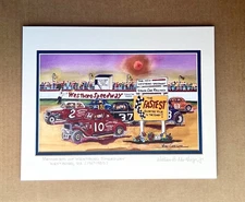 WESTBORO SPEEDWAY Art Print MA short track racing race car driver wall decor