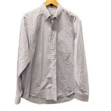 Peter Millar Shirt Mens XL Button Down Crown Crafted Pink Blue Check Cotton