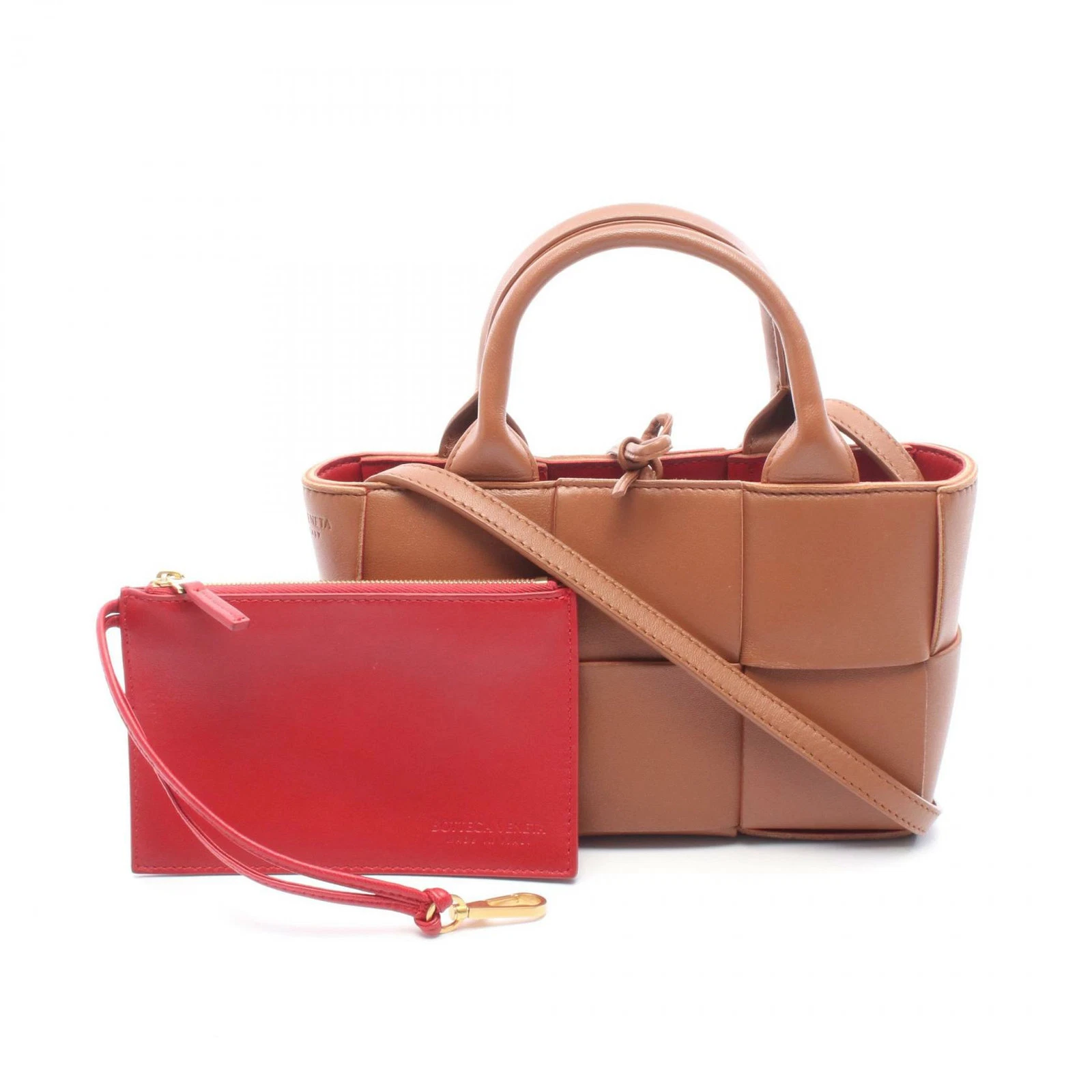 Bottega Veneta Candy Arco 2WAY Tote Bag Brown Leather Women's