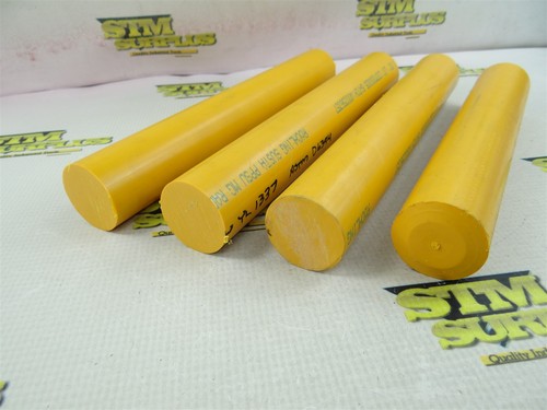 4 STCK. GELB RADEL R-5500 BEARBEITBAR KUNSTSTOFF RUND LAGER 1-1/2 ZOLL DURCHMESSER - Bild 2 von 3