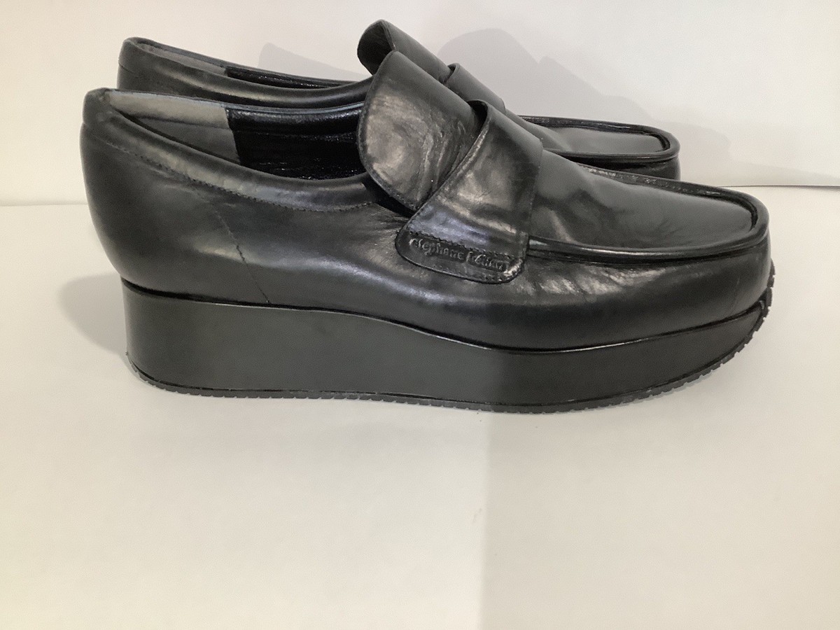 Stephane Kelian vintage leather platform shoes loafers | eBay display picture 3