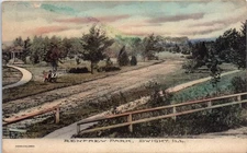1910s Renfrew Park Dwight Illinois Hand-Colored Postcard