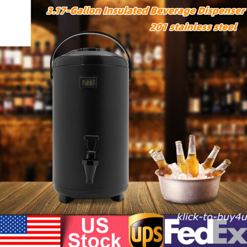 3.17 Gallon Insulated Thermal Hot & Cold Beverage Coffee Dispenser Storage Pot - Afbeelding 1 van 20