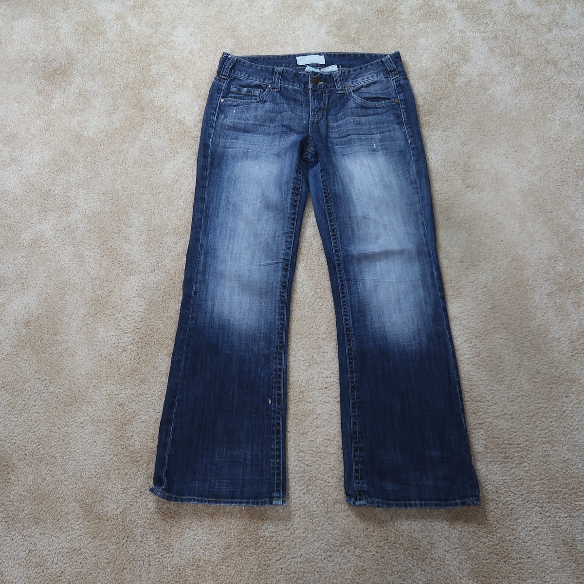 Maurices Ashlyn Bootcut Jeans Women's 7/8s Blue Stretch Denim