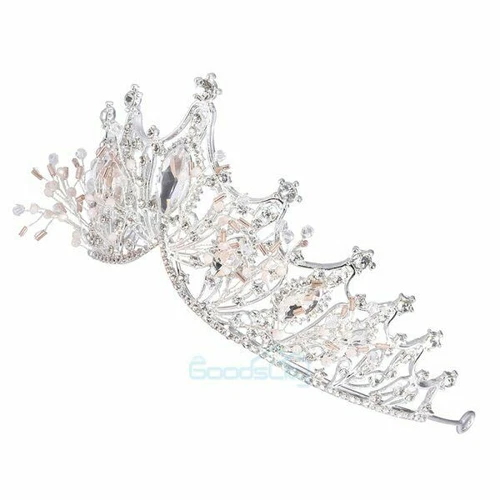 Coronas Tiaras Cristal Perla Novia Boda Corona para Mujer Princesa Tiara - Imagen 67 de 76