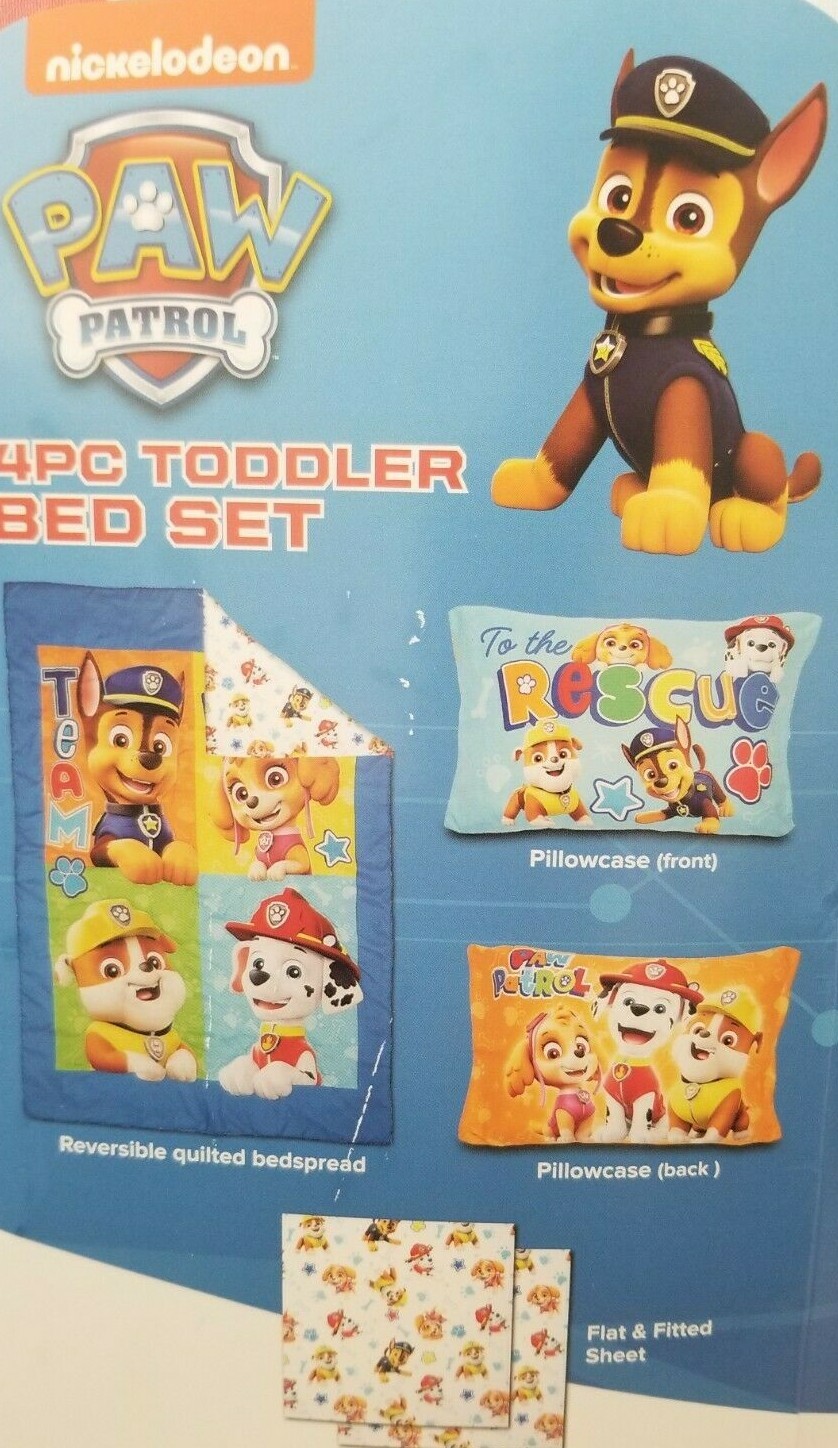 Set letto per bambini 4 pezzi Nickelodeon Paw Patrol nuovo con scatola foto 5