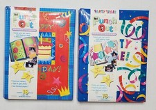 Lot Of 2 Amscan Punch-Out Birthday  Party Time Photo Album Mini Scrapbook New 