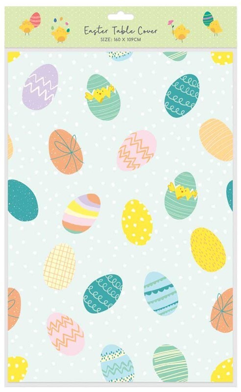 Easter Paper Wipeable Party Tablecloth Eggs Decoration Mini Egg 160cm x 109cm