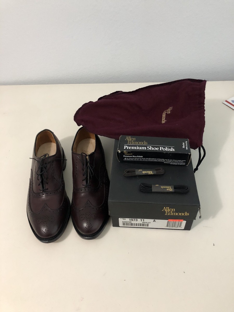 Allen Edmonds Chester in Merlot in box and bags, excellent condition. Allen Edmonds 11d for sale | eBay main image 2
