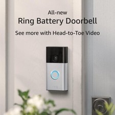 All-new Ring Battery Doorbell, Head-to-Toe Video, Live View with Two-Way Talk, a