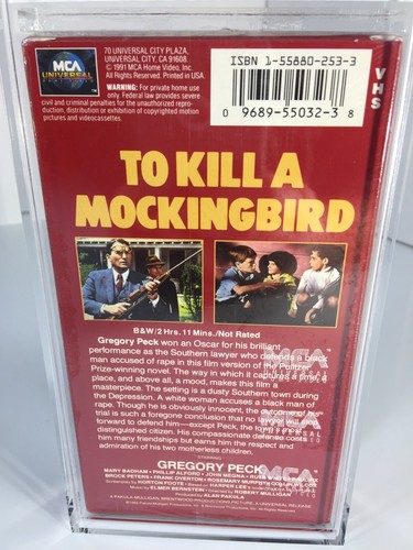 To Kill a Mockingbird VHS / IGS GRADED DOUBLE MINT 9/9 ! 1962 / 1987 New Sealed - Picture 4 of 7