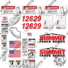 Fits Summit 12629 Decal Kit Full Safety Stickers with Logos - 7 YEAR 3M VINYL!
