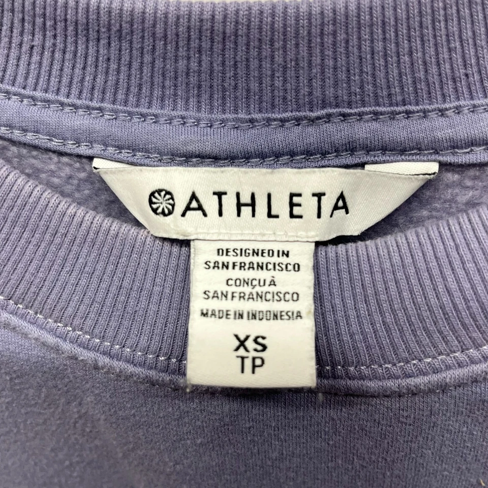 Sudadera Athleta Retroplush Cuello Redondo Púrpura Lavanda Talla XS Foto 4 de 4