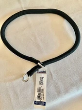New Coastal Pet brand Round Nylon Slip Training Collar, Black 24" x 3/8"