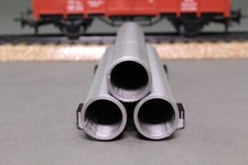 Ladegut H0 Rohre Pipelinerohre auf Träger für Märklin Niederbordwagen bahnwaren