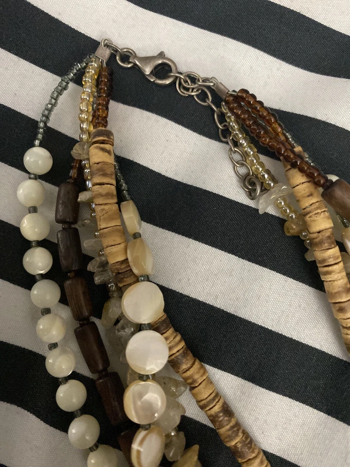 Collar Silpada MOP, Cuarzo, Tigre Coco Y Madera N1507 $99 ¡Retirado! Foto 2 de 3