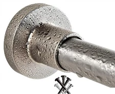 BRIOFOX Brushed Nickel 304 Stainless Steel Shower Curtain Never Rust Tension Rod