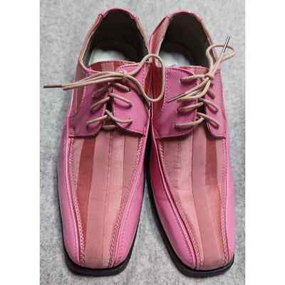 Viotti Lace Up Striped Satin Patent Oxford Tuxedo Dress  display picture 1