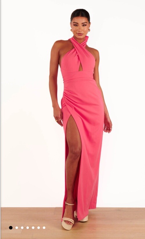 adele halter maxi dress MWT Show me Your Mumu XXl Satin dress
