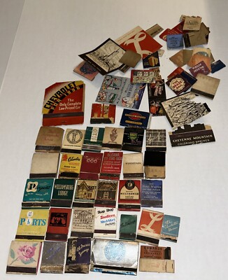 Vintage Lot Of  Front Strike Advertising Matchbooks Some Unstruck Some In Pieces