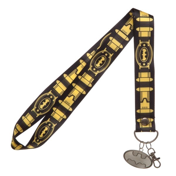 Batman Wide Trading Pin Lanyard ID Holder with Metal Charm