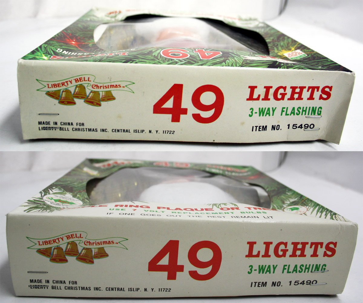 Rare Vintage 80's Christmas Santa Tree Top 49 Flashing Lights 8