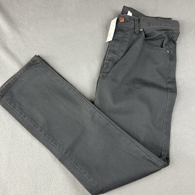 H&M Divided Jeans Womens 32 Grey Button Fly Mid-Rise Straight Leg 5 Pocket Denim