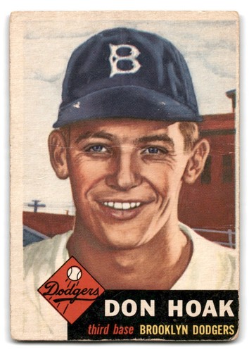 Don Hoak 1953 Topps #176 Brooklyn Dodgers BASEBALL - Picture 1 of 2