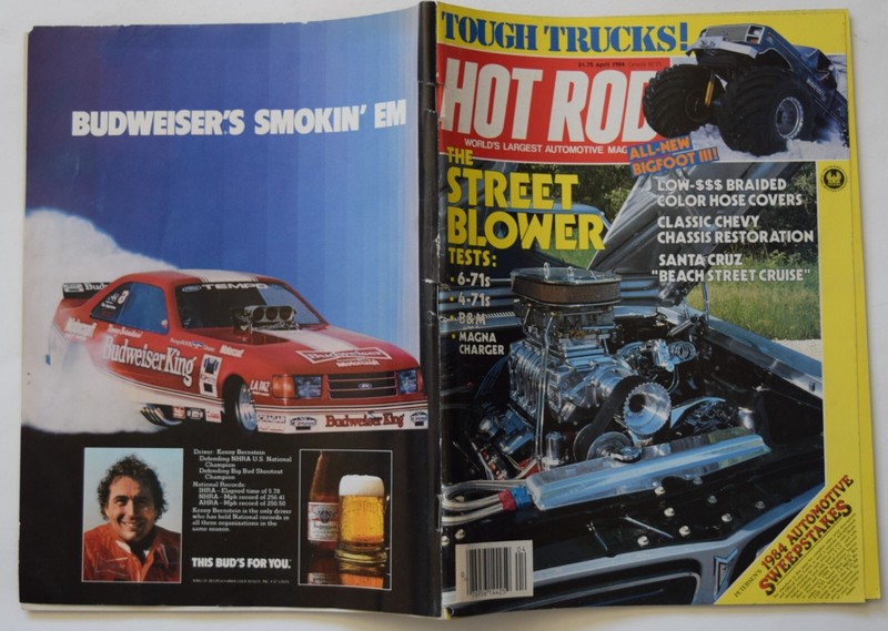 HOT ROD MAGAZINE - APRIL 1984 - Street Blower Tests