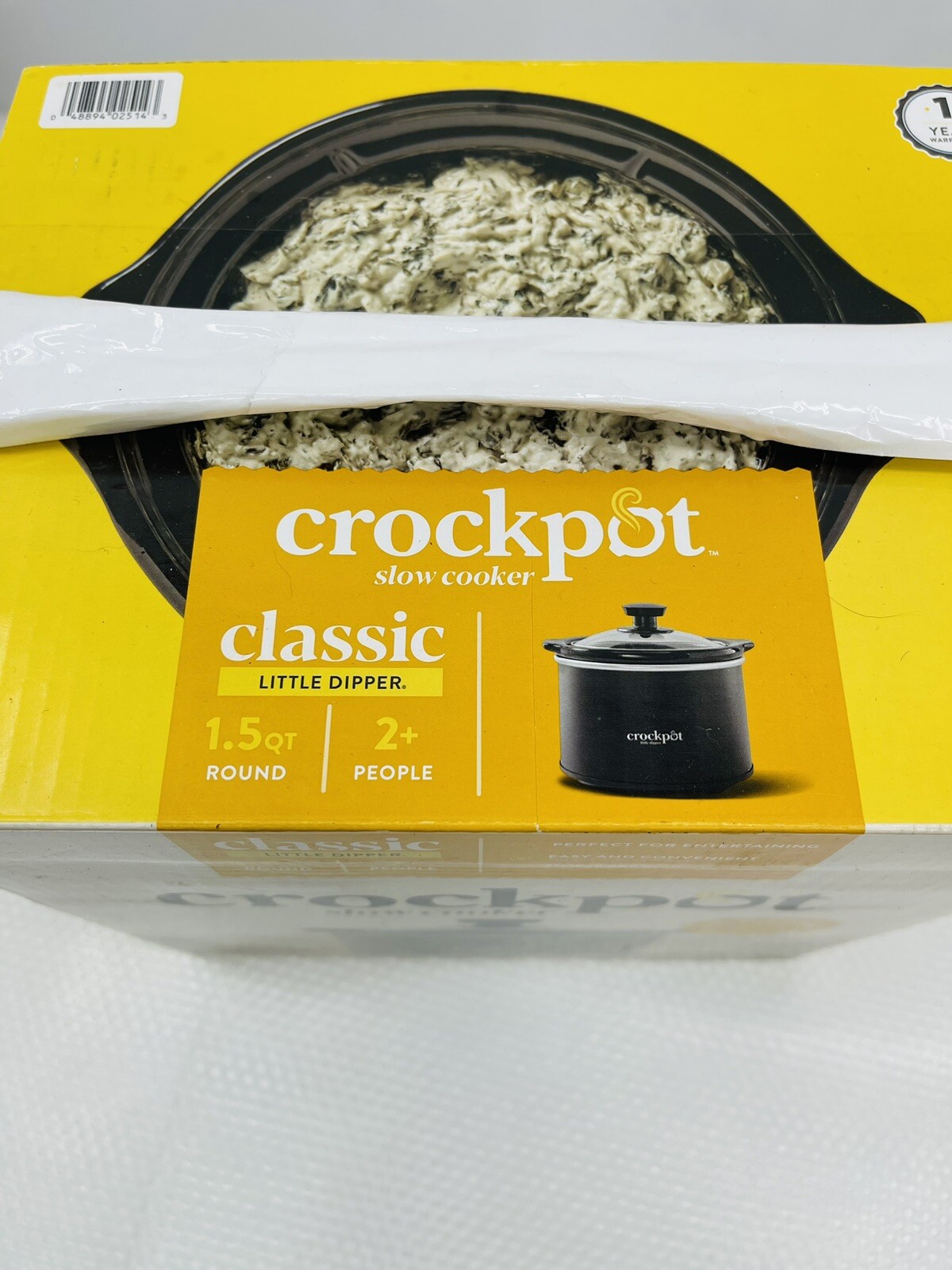 Crockpot 1-1/2-Quart Round Manual Slow Cooker, Black NEW & SEALED