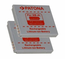 2 x Patona Akku für Canon Ixus 30, 40, 50, 55, 60, 65, 70, 75, 80 IS  - NB-4L