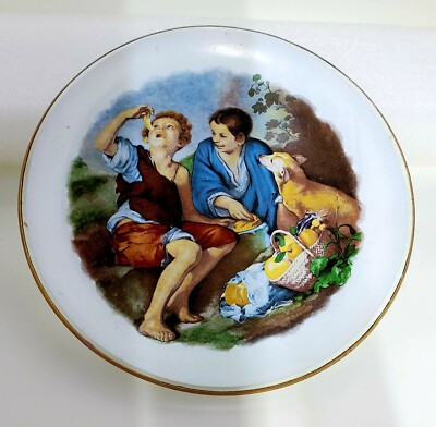 ''Children Eating a Pie'' by Bartolomé Esteban Murillo, Print on Glass Plate