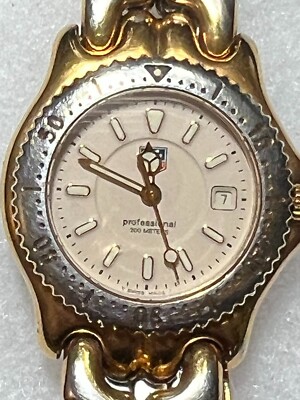 Tag Heuer Women Watch Professional WG1330-2 Gold Tone Stainless Steel Swiss Made Tag Heuer Professional 200m Gold Plated Quartz Cream Women main image 3