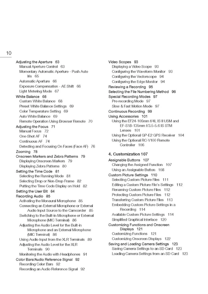 Canon EOS C100 Mark II Instruction Manual User Guide For Camera - 215 Pages - Image 4 of 4