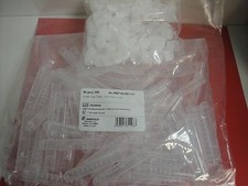 100pc 75x13mm Plastic Science Lab Supplies Micro Clear Test Tube with Screw Cap