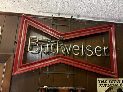 Vintage 1980s Budweiser Bowtie Neon Sign - Local DFW Pickup | eBay