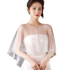 Elegant Bridal Pearls Shawl for Special Event Scarf Wrap Decoration Photo Props