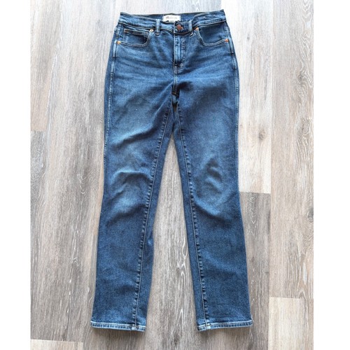 Madewell Stovepipe High Rise Straight Jeans Womens Size 27 Medium Wash Denim