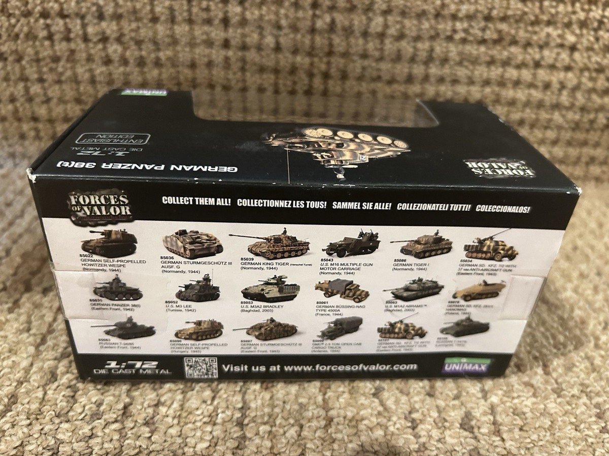 Unimax Forces of Valor 1:72 Panzer 38(t), Ukraine 1944, No. 85107