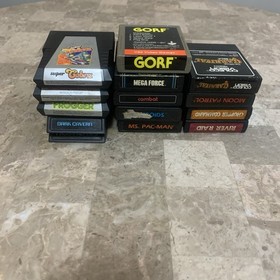 Video Game Lot 1980s Atari 2600 Colecovision Moon Patrol Super Cobra River Raid+