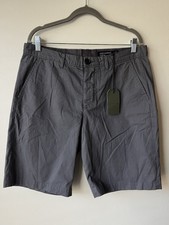 AllSaints Colbalt Chino Shorts Slate Grey Size 31 NWT
