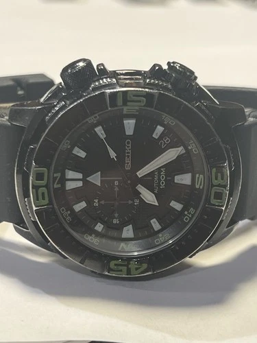 SEIKO VINTAGE LIMITED ED SPORT DIVER, 4R37-00H0, BLACK, AUTO, 24J, PVD, GOOD